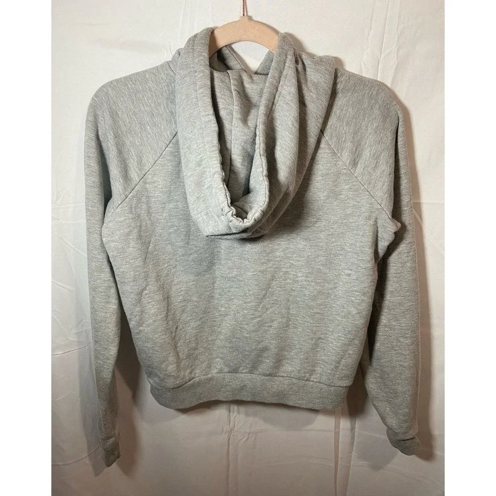 Umbro Hoodie Sweatshirt Boys Small Gray Black Heathered‎ Long Sleeve Drawstring